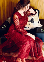 Suits By Sadia Merium anaya maroon Women 3pcs