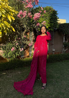 Suits By Sadia Shocking pink lawn Women 3pcs