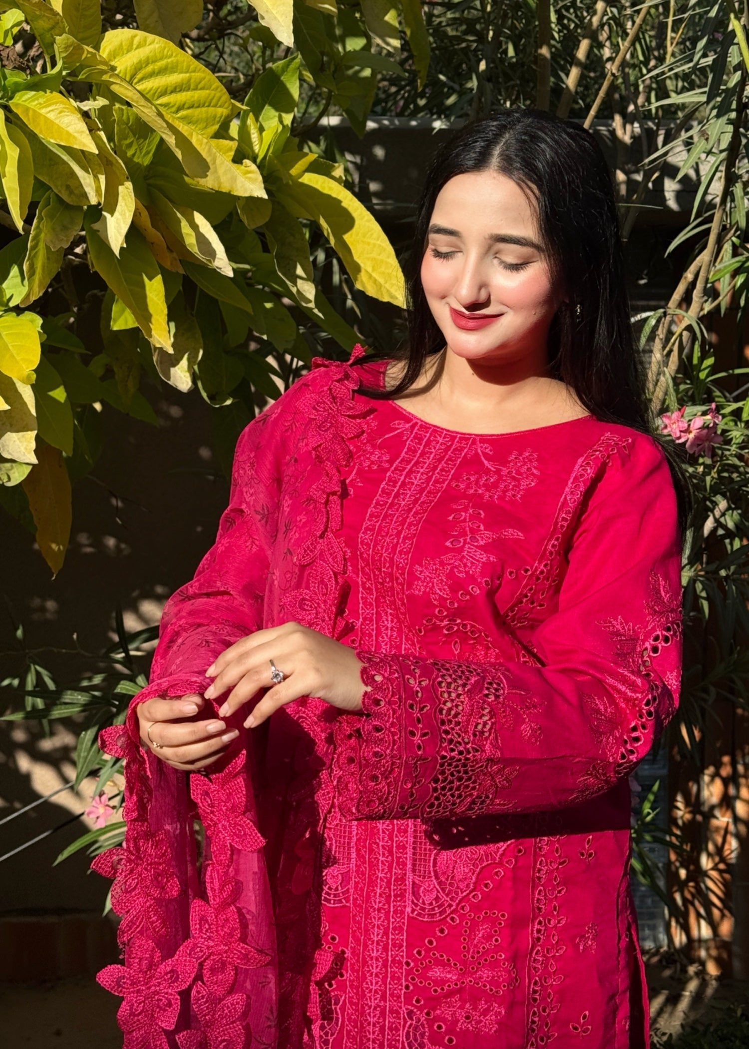 Suits By Sadia Shocking pink lawn Women 3pcs