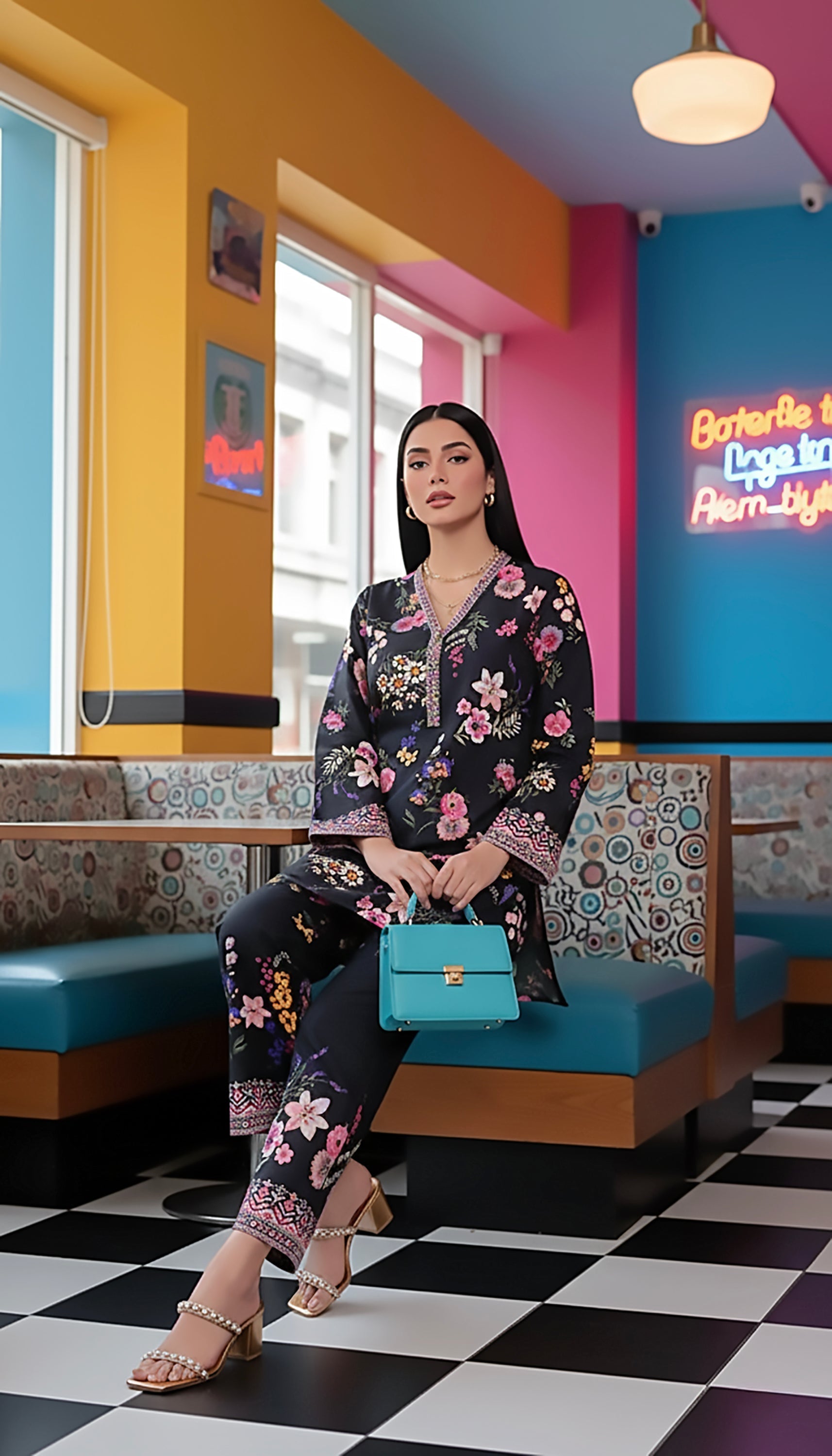 Lakhany Ready to wear Printed Shirt & Trouser Women 2pcs