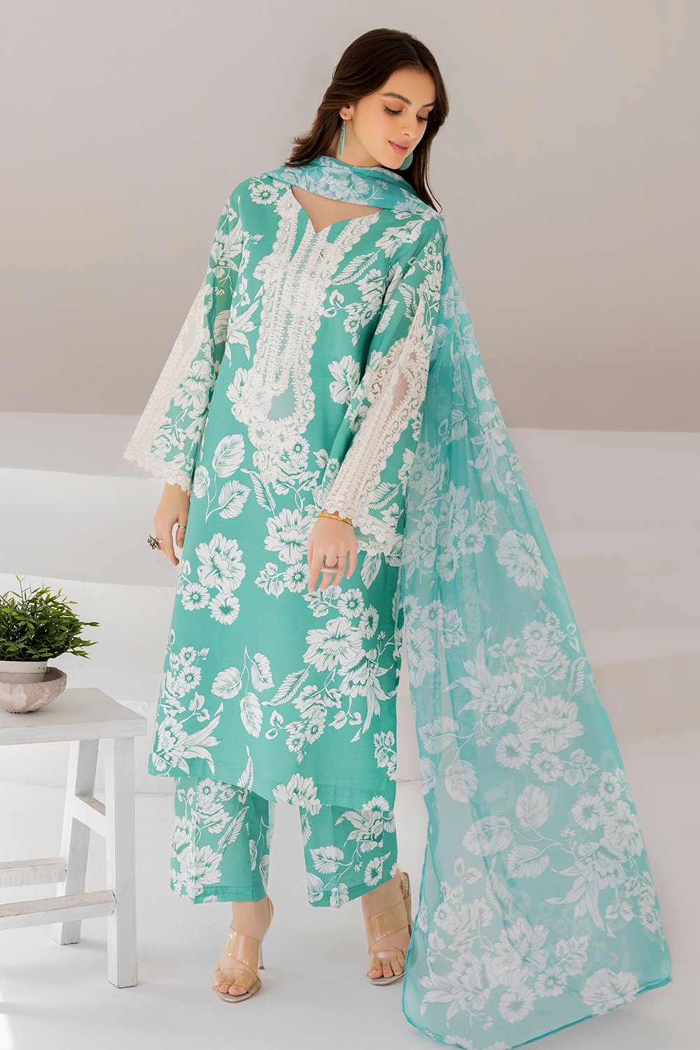 Esra Embroidered Silk lawn DT 23 05 Women 3pcs