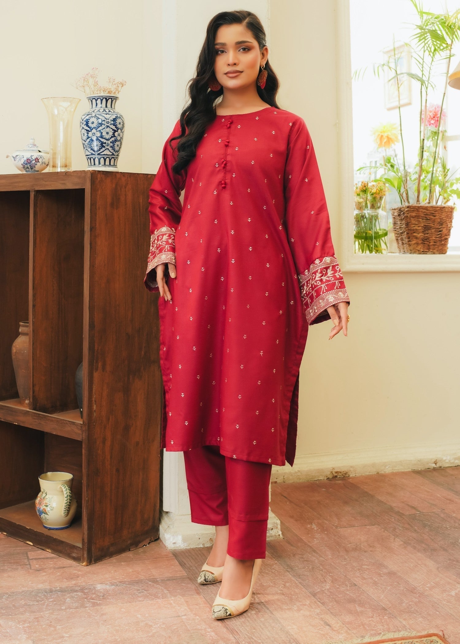 Anabya Garments POP RED Women 2pcs