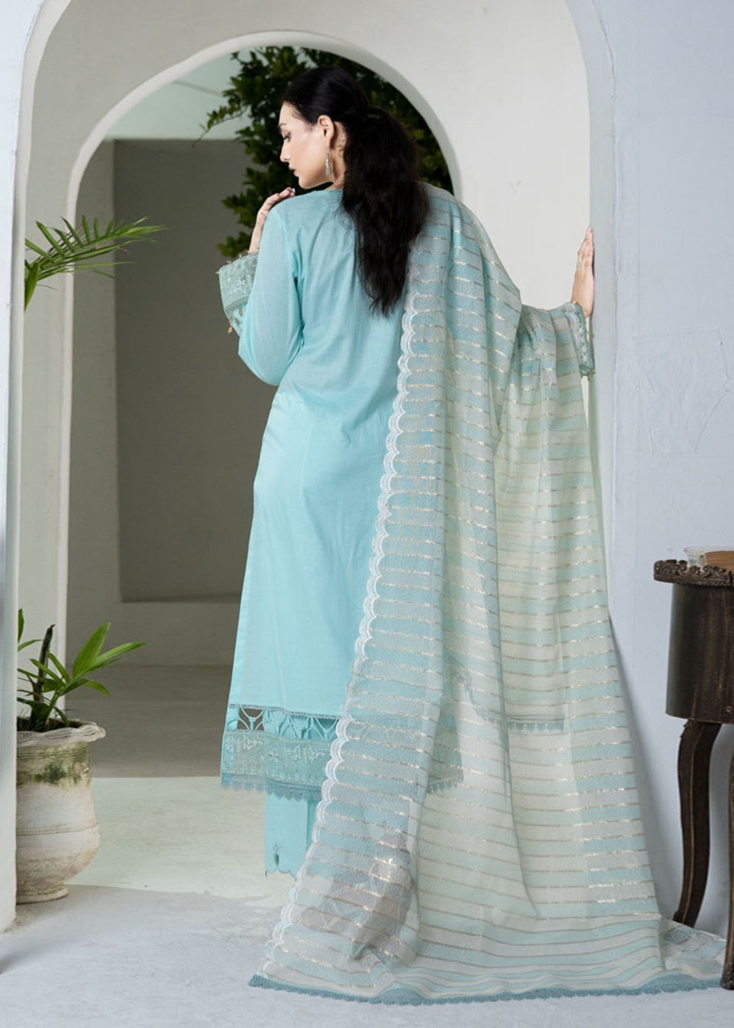 Libaas By Umairnawaz LN 07 AQUA Women 3pcs