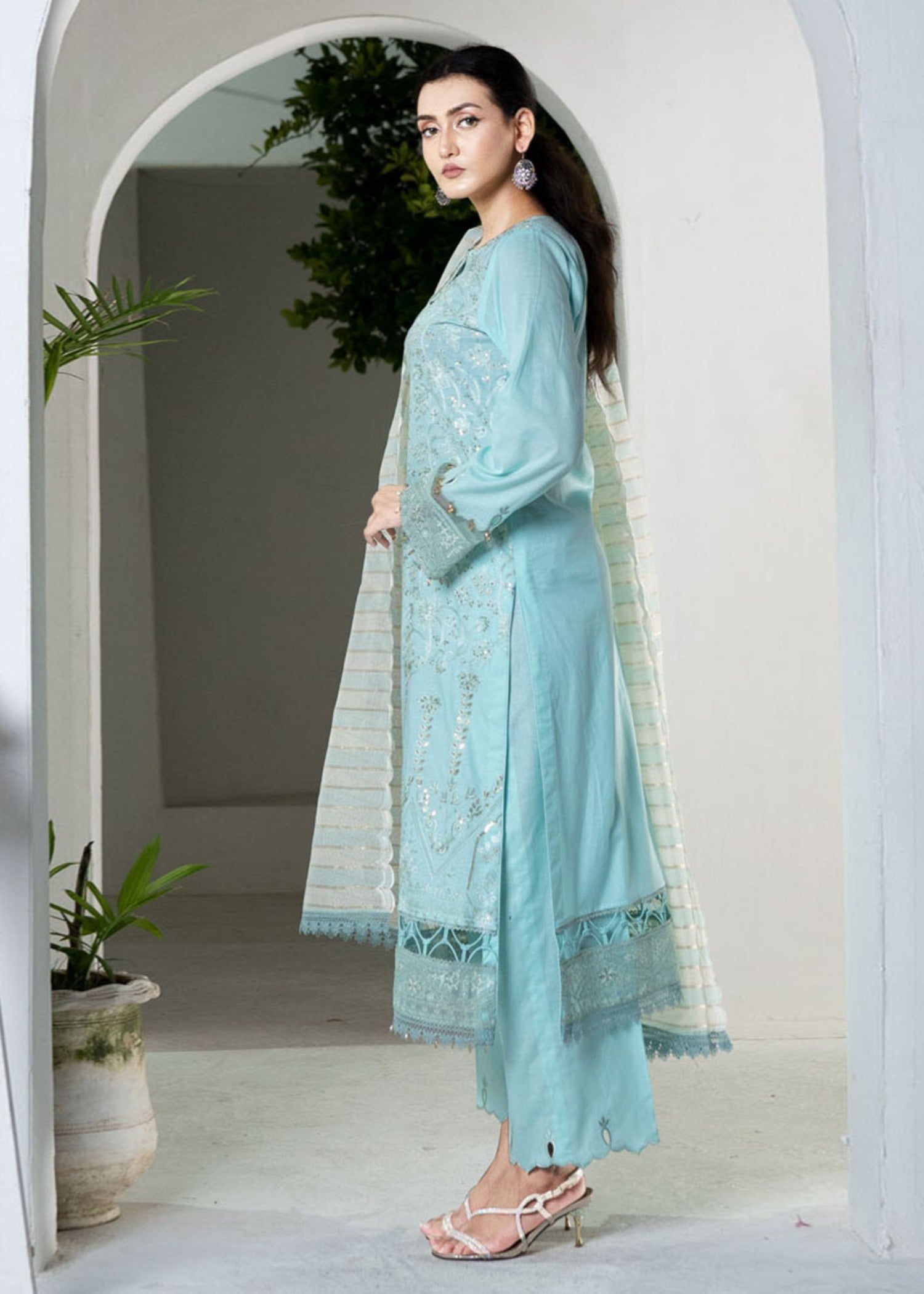 Libaas By Umairnawaz LN 07 AQUA Women 3pcs