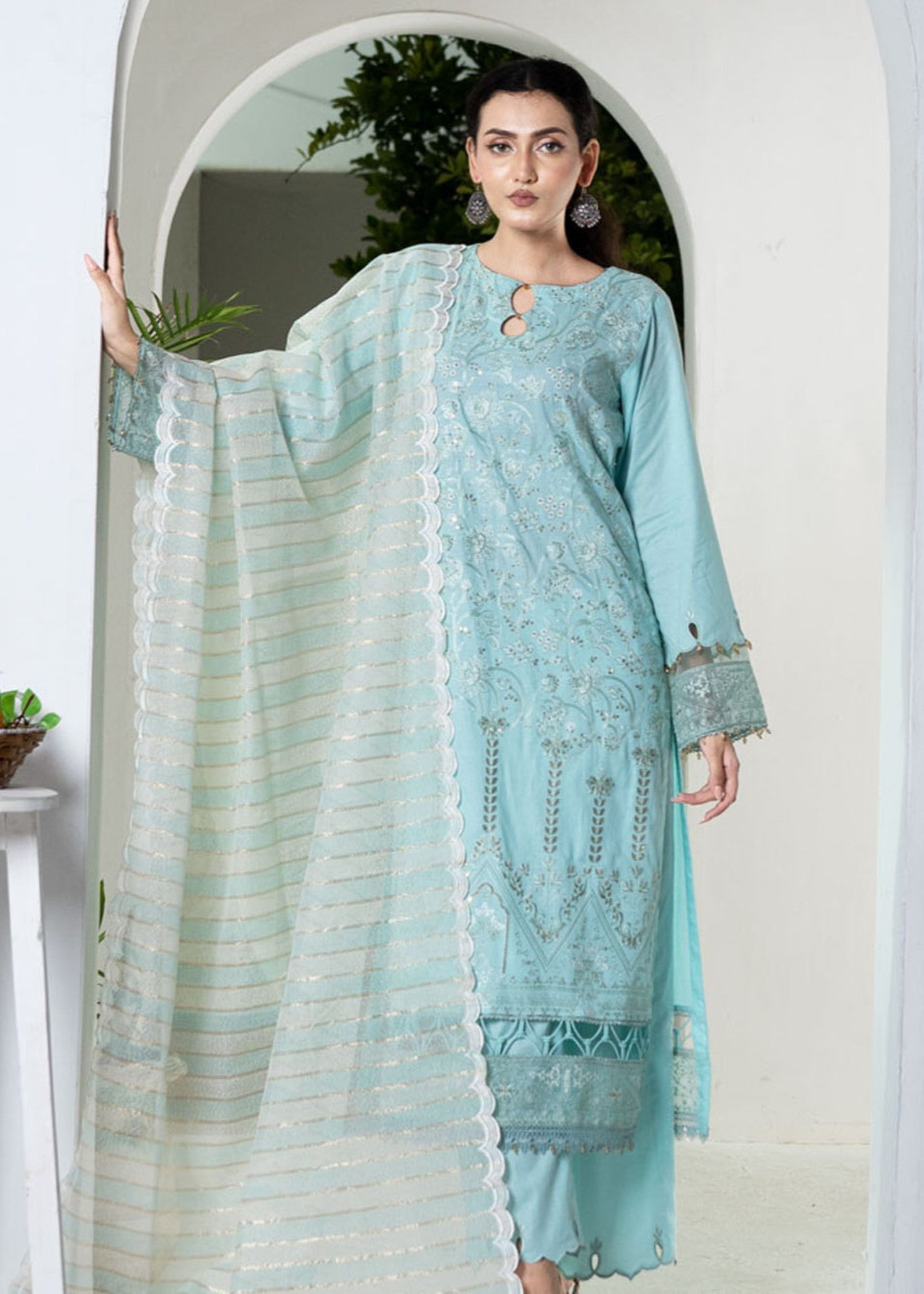 Libaas By Umairnawaz LN 07 AQUA Women 3pcs