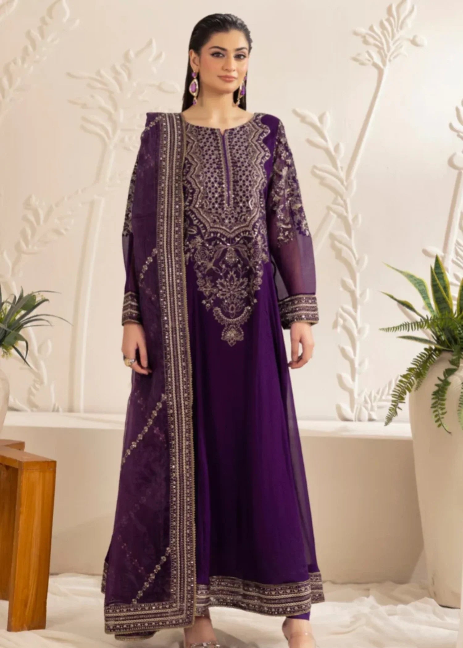 Mohagni MGG 102 CHIFFON STITCHED Women 3pcs
