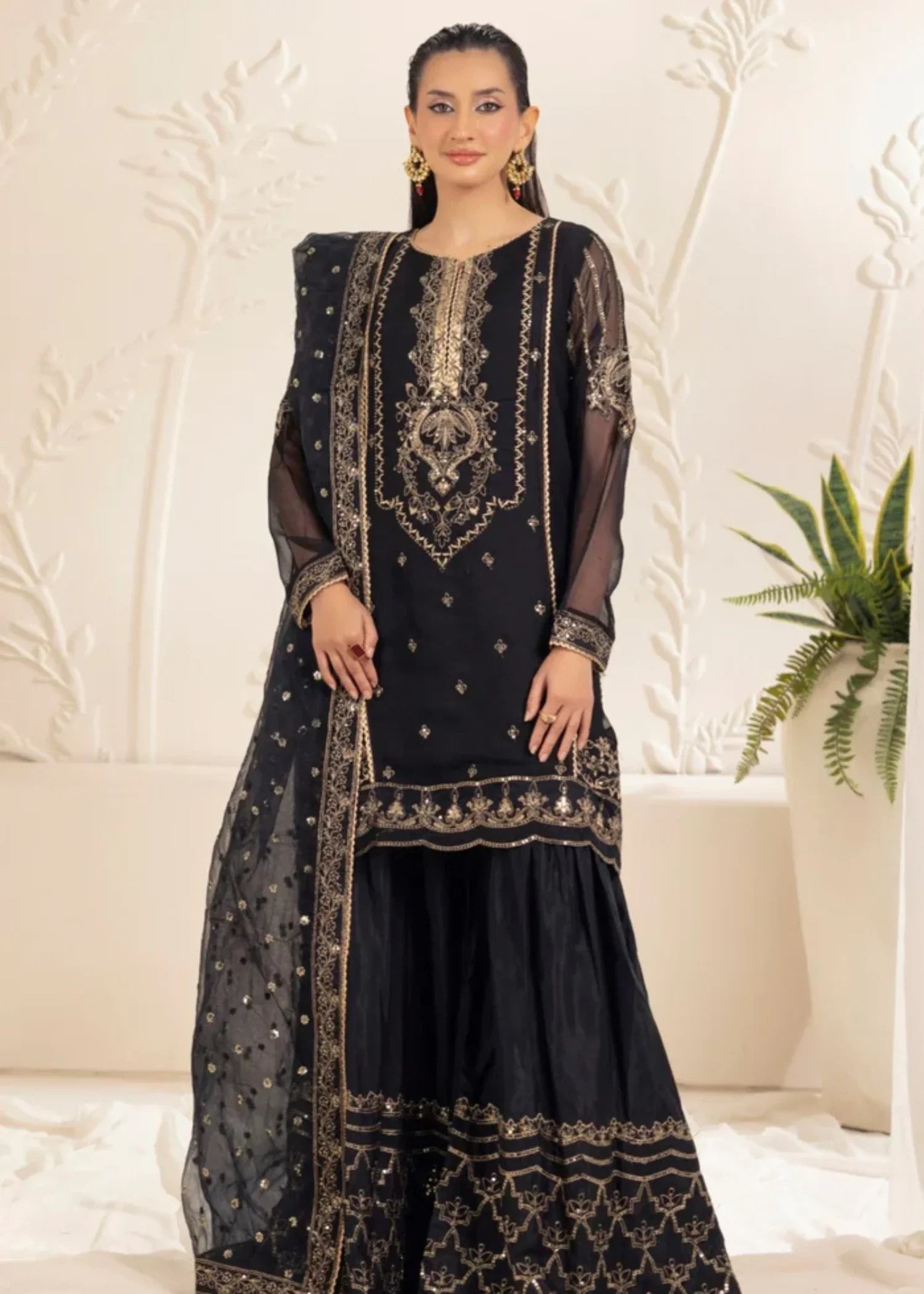 Mohagni MGG 103 CHIFFON STITCHED Women 3pcs