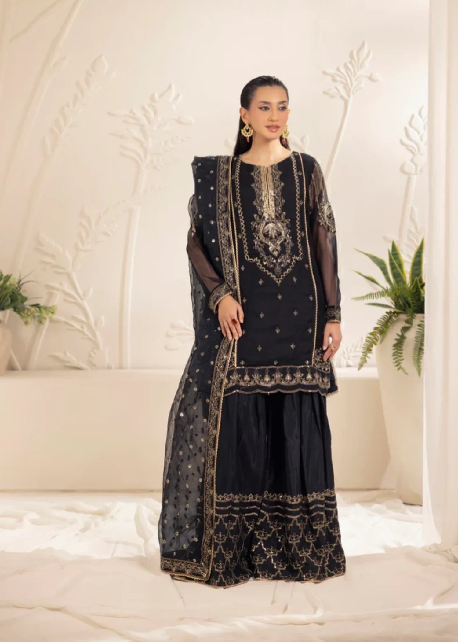 Mohagni MGG 103 CHIFFON STITCHED Women 3pcs