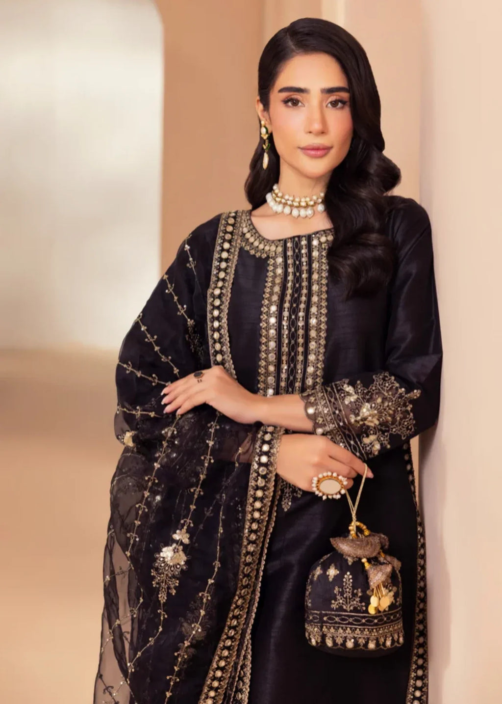 Mohagni MGS 22 RAW SILK STITCHED Women 3pcs