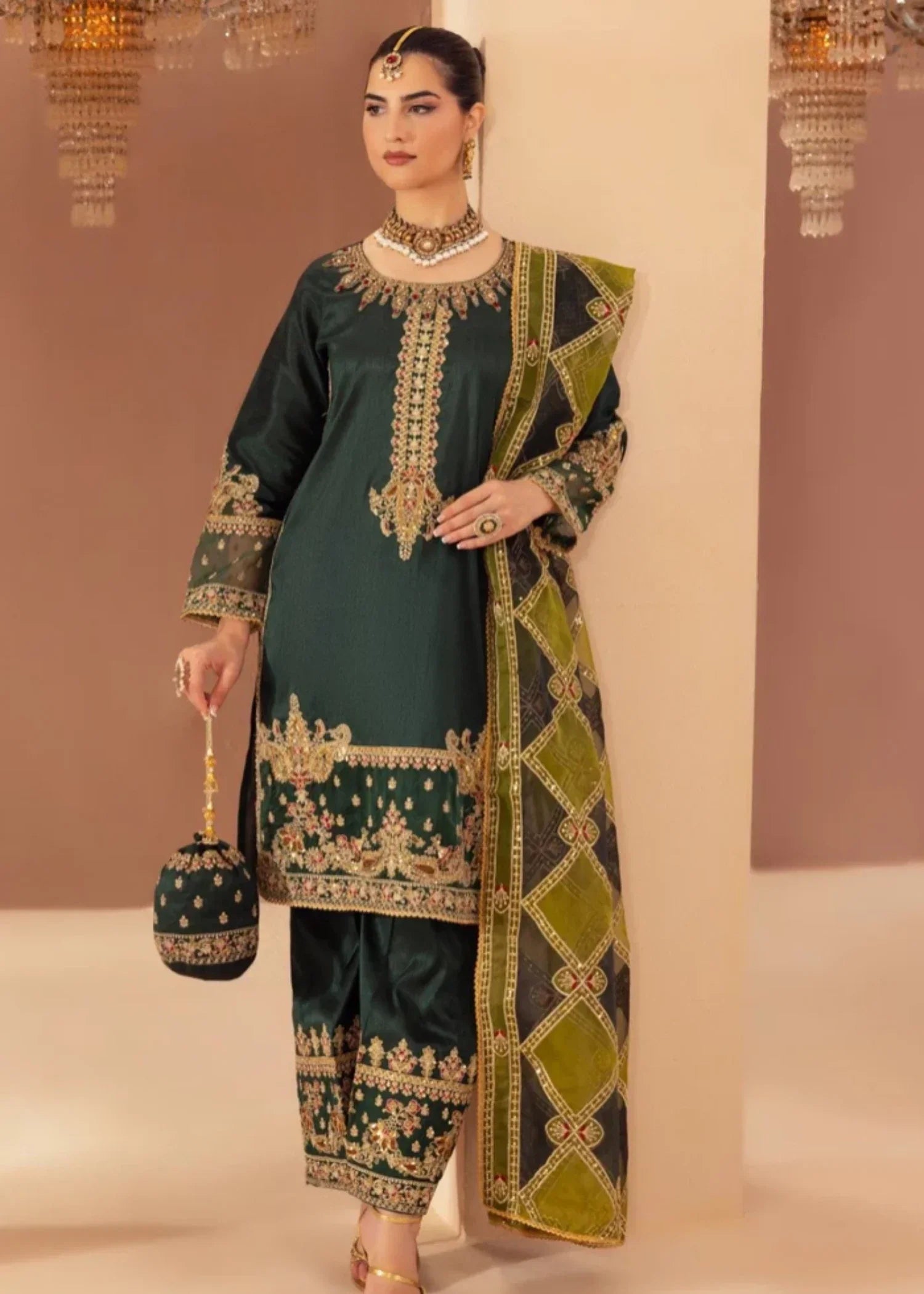 Mohagni MGS 26 RAW SILK STITCHED Women 3pcs
