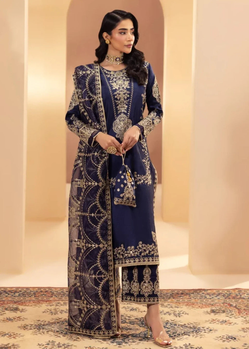 Mohagni MGS 27 RAW SILK STITCHED Women 3pcs