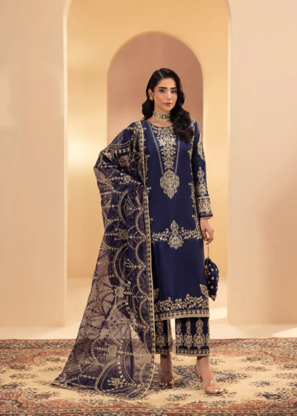 Mohagni MGS 27 RAW SILK STITCHED Women 3pcs