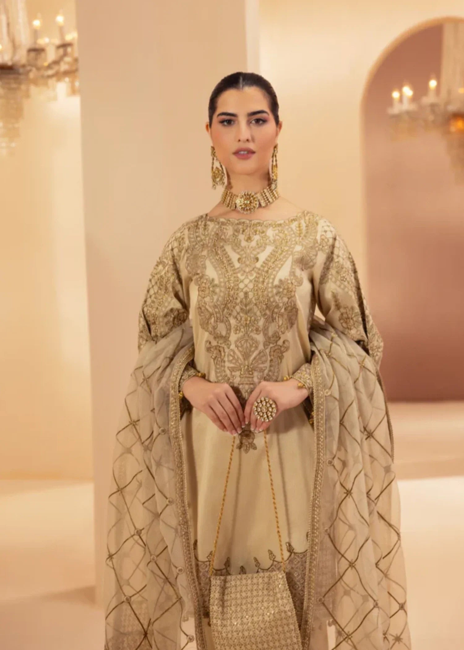 Mohagni MGS 32 RAW SILK STITCHED/UNSTITCHED Women 3pcs