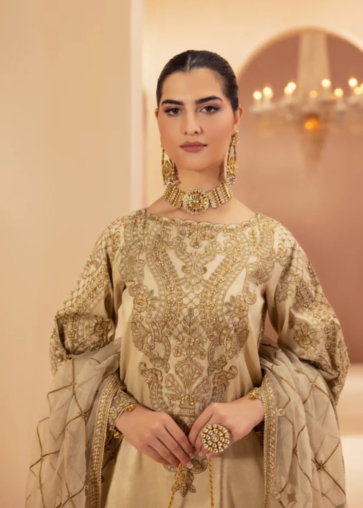 Mohagni MGS 32 RAW SILK STITCHED/UNSTITCHED Women 3pcs