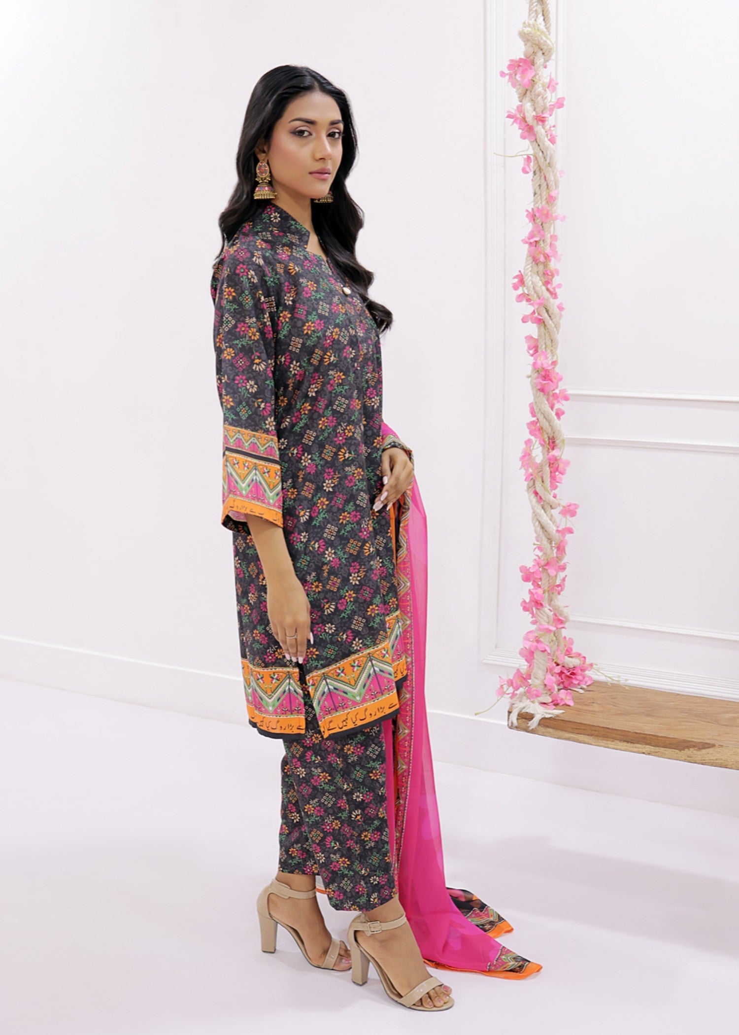 Tng (The Next Generation) Urooj | Stitched | | Black Women 3pcs