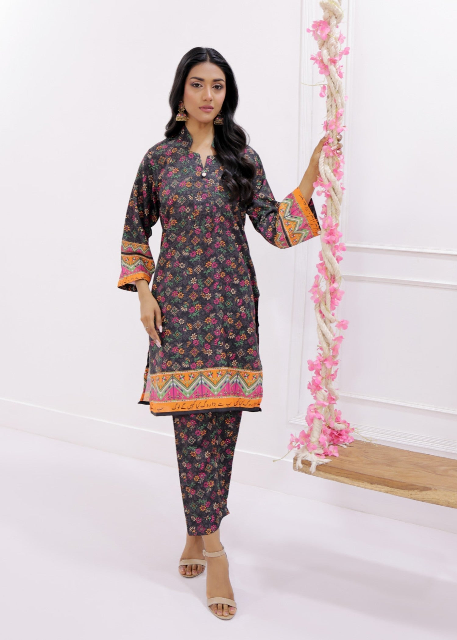 Tng (The Next Generation) Urooj | Stitched | | Black Women 3pcs