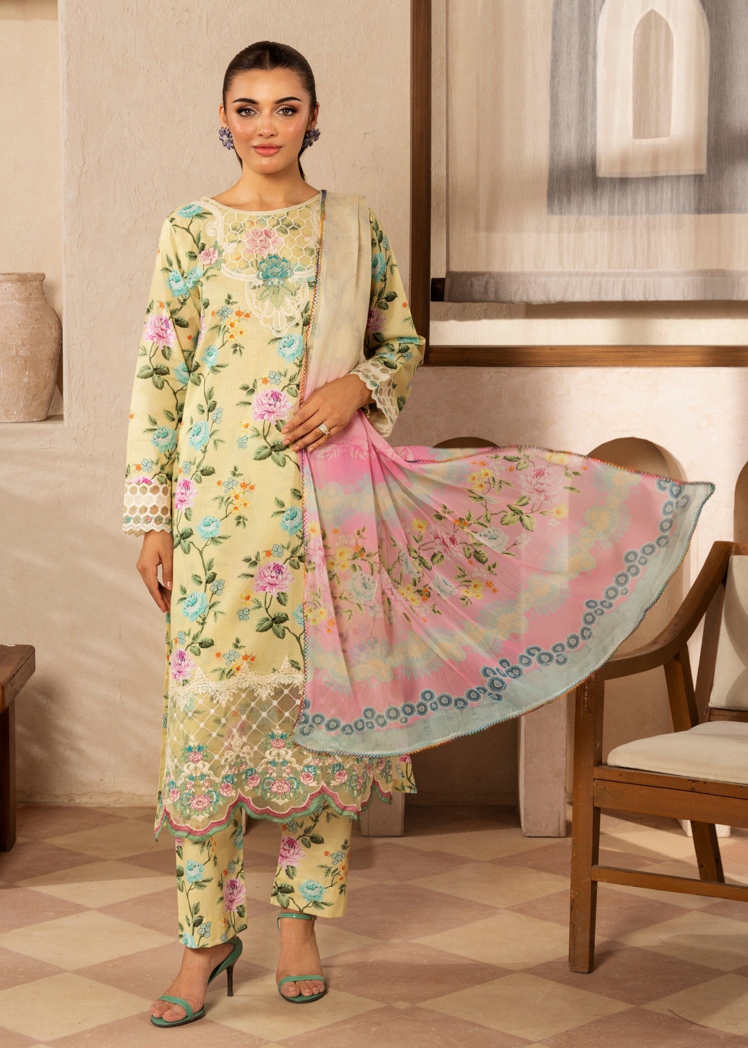 Polawn PD LAWN 25 406 | PRET LAWN COLLECTION Women 3pcs