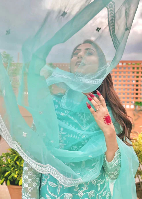 Amber Imran Official Turquoise Women 3pcs