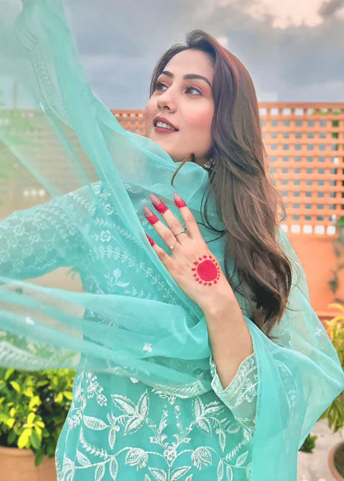 Amber Imran Official Turquoise Women 3pcs