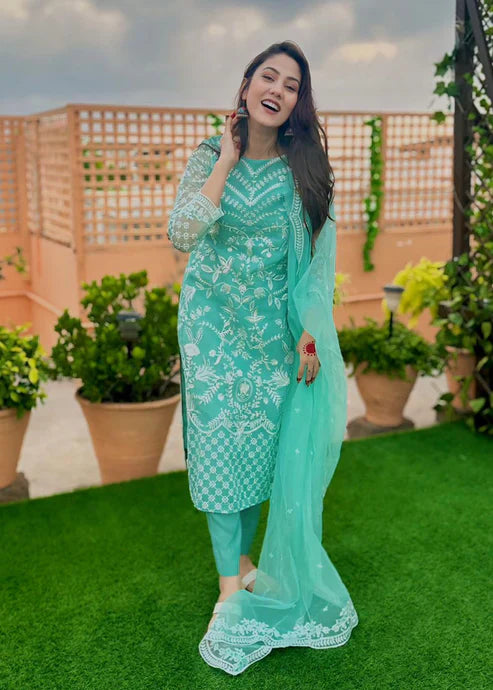 Amber Imran Official Turquoise Women 3pcs