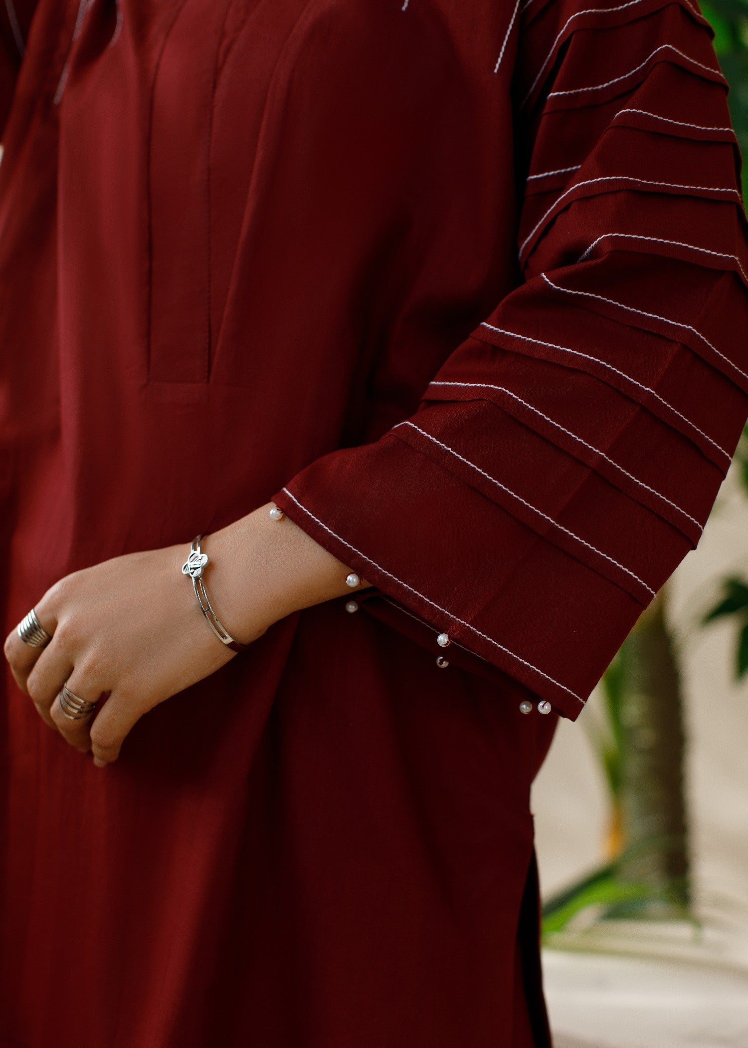 Ombrella Official Maroon Co ord set Women 2pcs