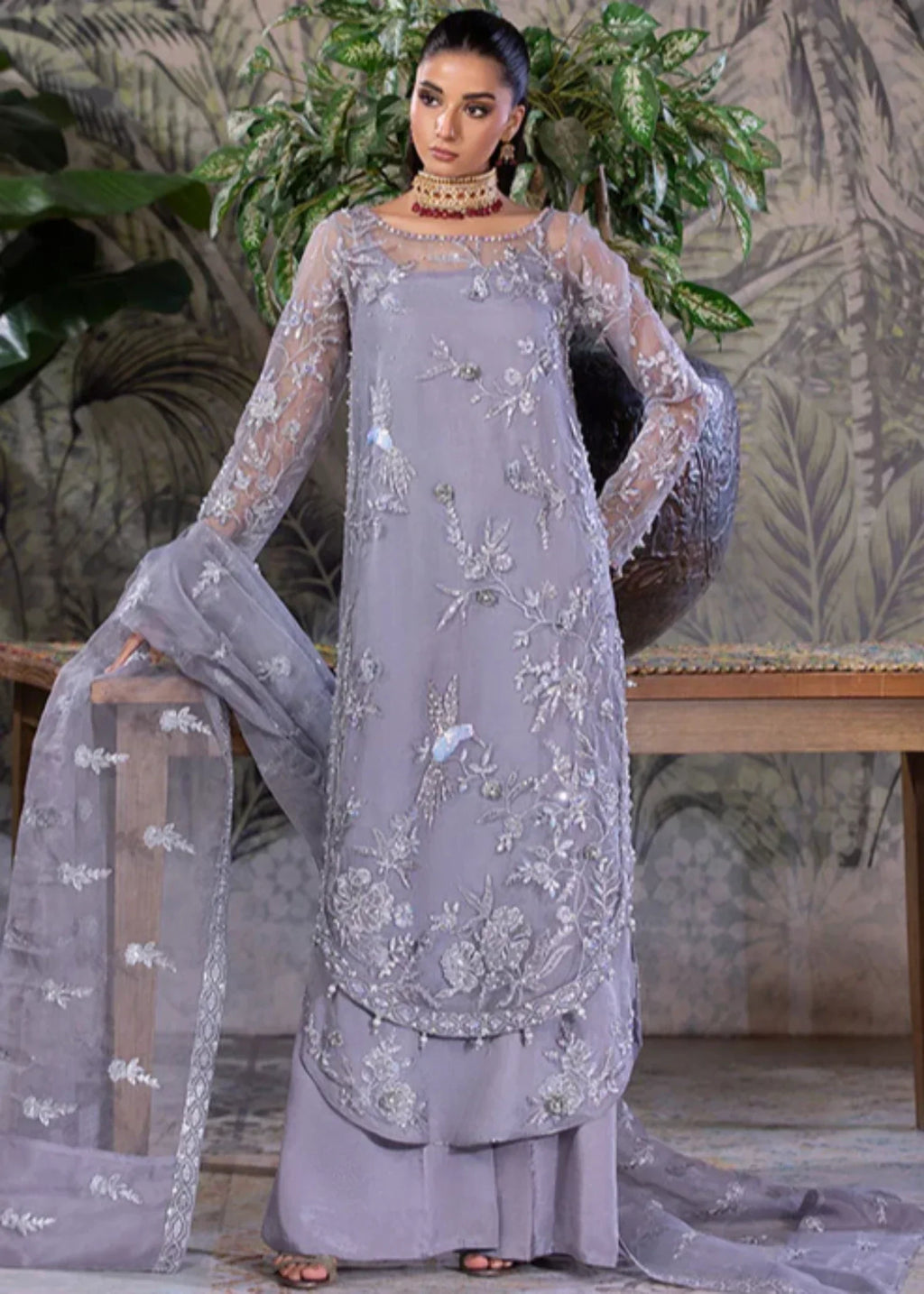 Amber Imran Official SILVER MIST | Luxury Formals Women 4pcs