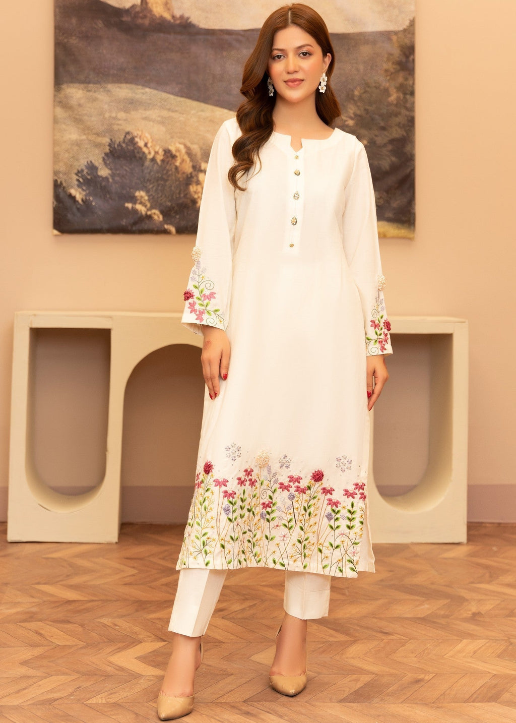 Sahibas By Mirza Ravena White Women 2pcs