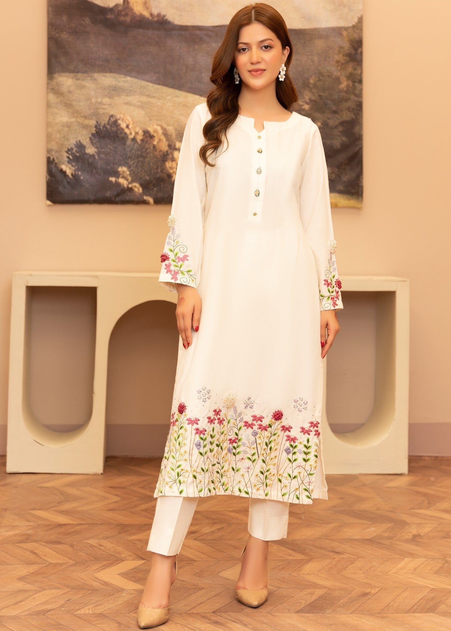 Sahibas By Mirza Ravena White Women 2pcs