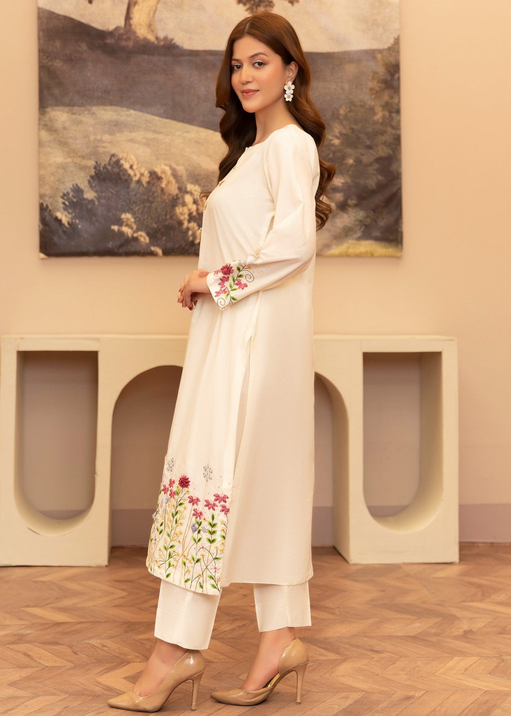 Sahibas By Mirza Ravena White Women 2pcs