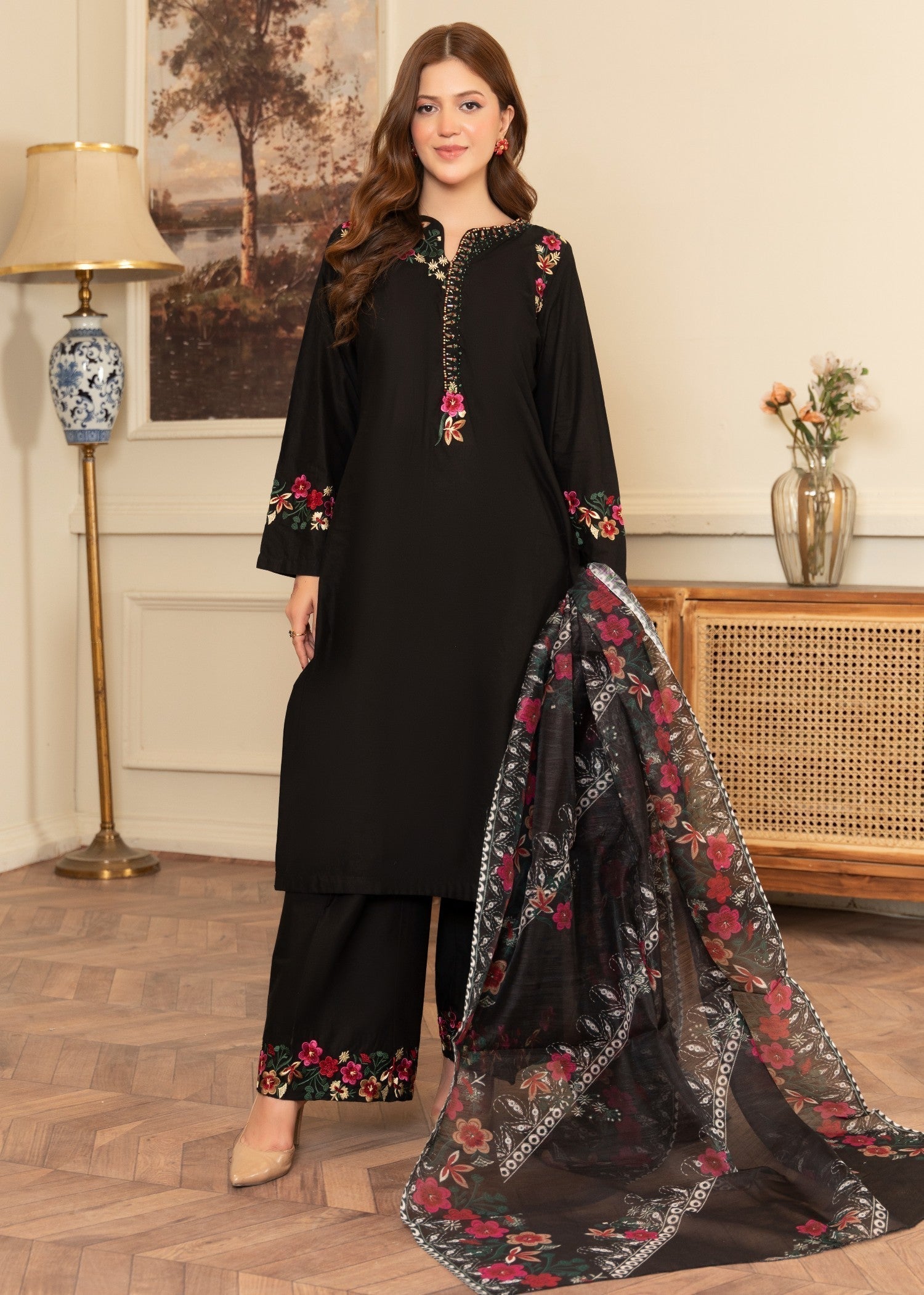 Sahibas By Mirza Kriti Black Women 3pcs