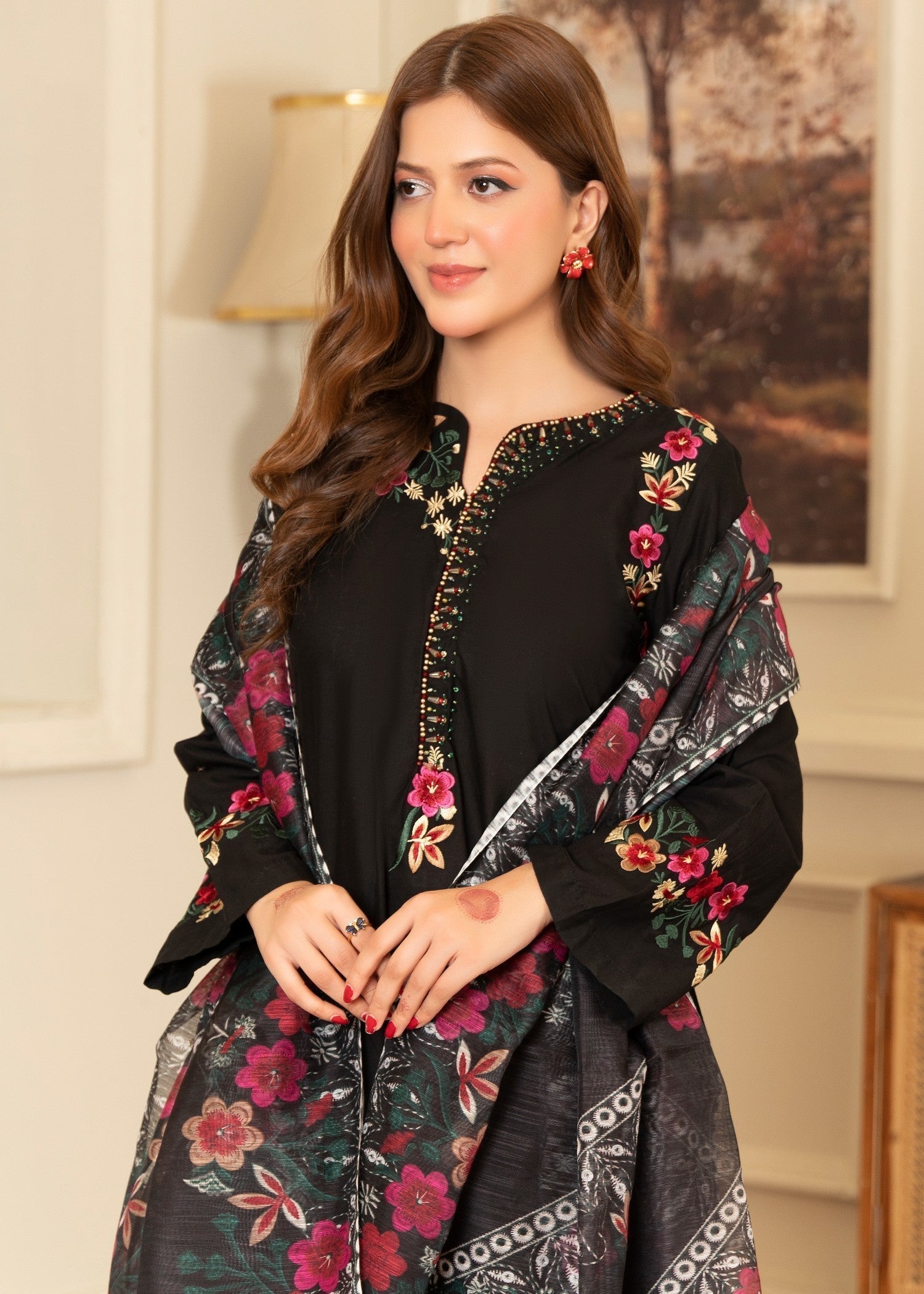 Sahibas By Mirza Kriti Black Women 3pcs