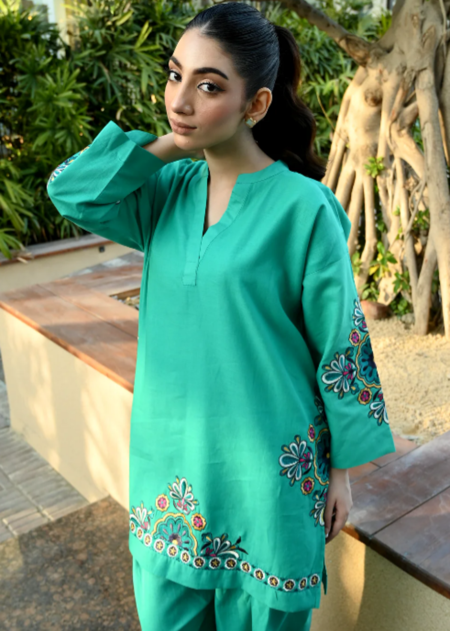 Lapret Flamingo Turquoise Set Women 2pcs
