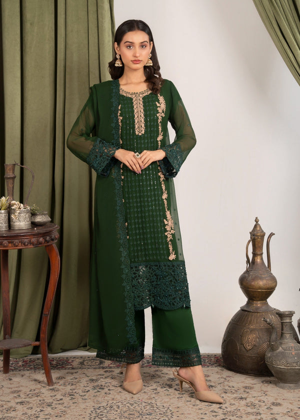 Four Season Boutique NOOR MEHAL GREEN Women 3pcs