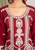 Four Season Boutique AFROZ MAROON Women 3pcs