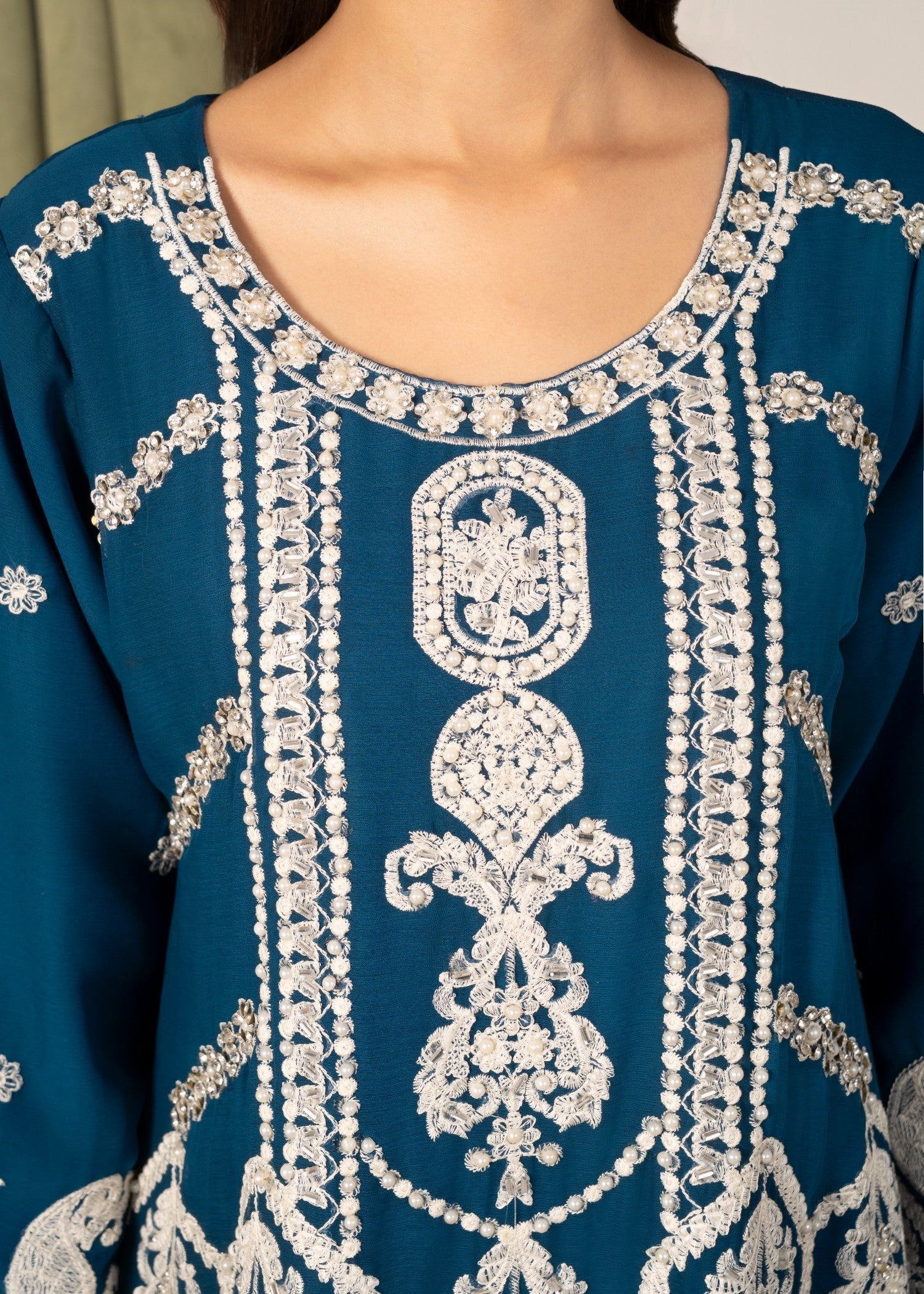 Four Season Boutique AFROZ TEAL BLUE Women 3pcs