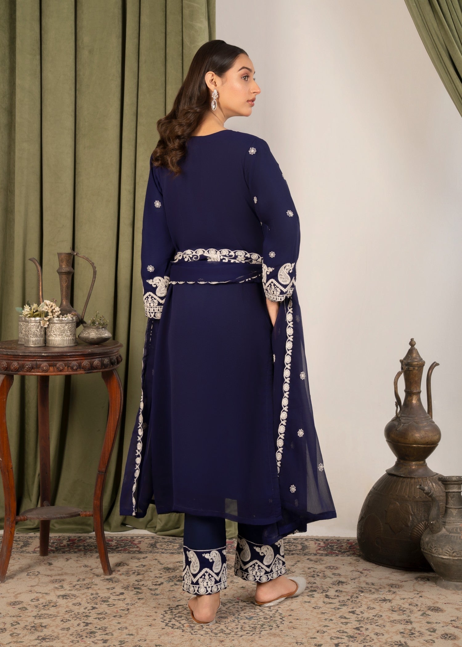 Four Season Boutique AFROZ NAVY BLUE Women 3pcs