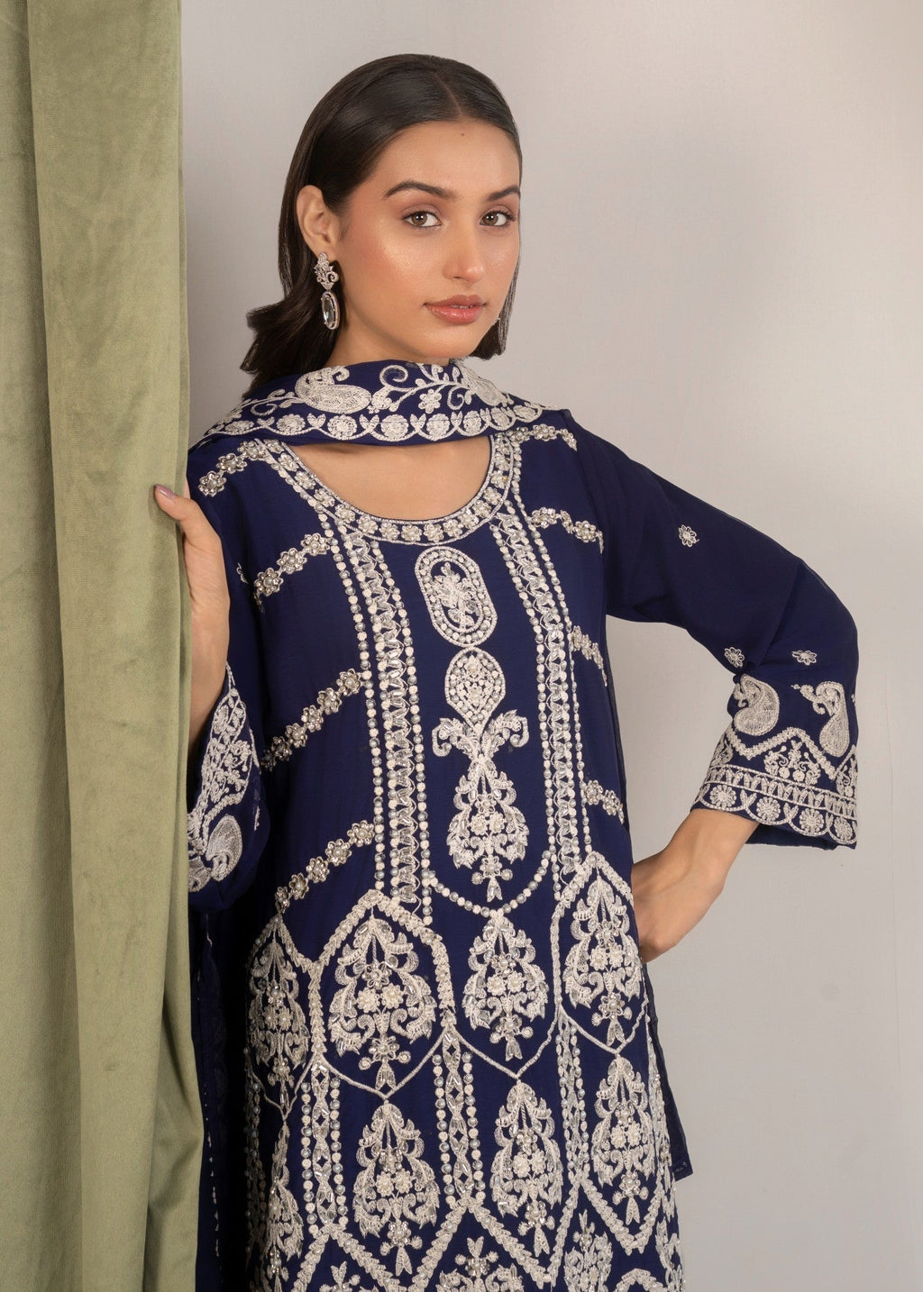 Four Season Boutique AFROZ NAVY BLUE Women 3pcs