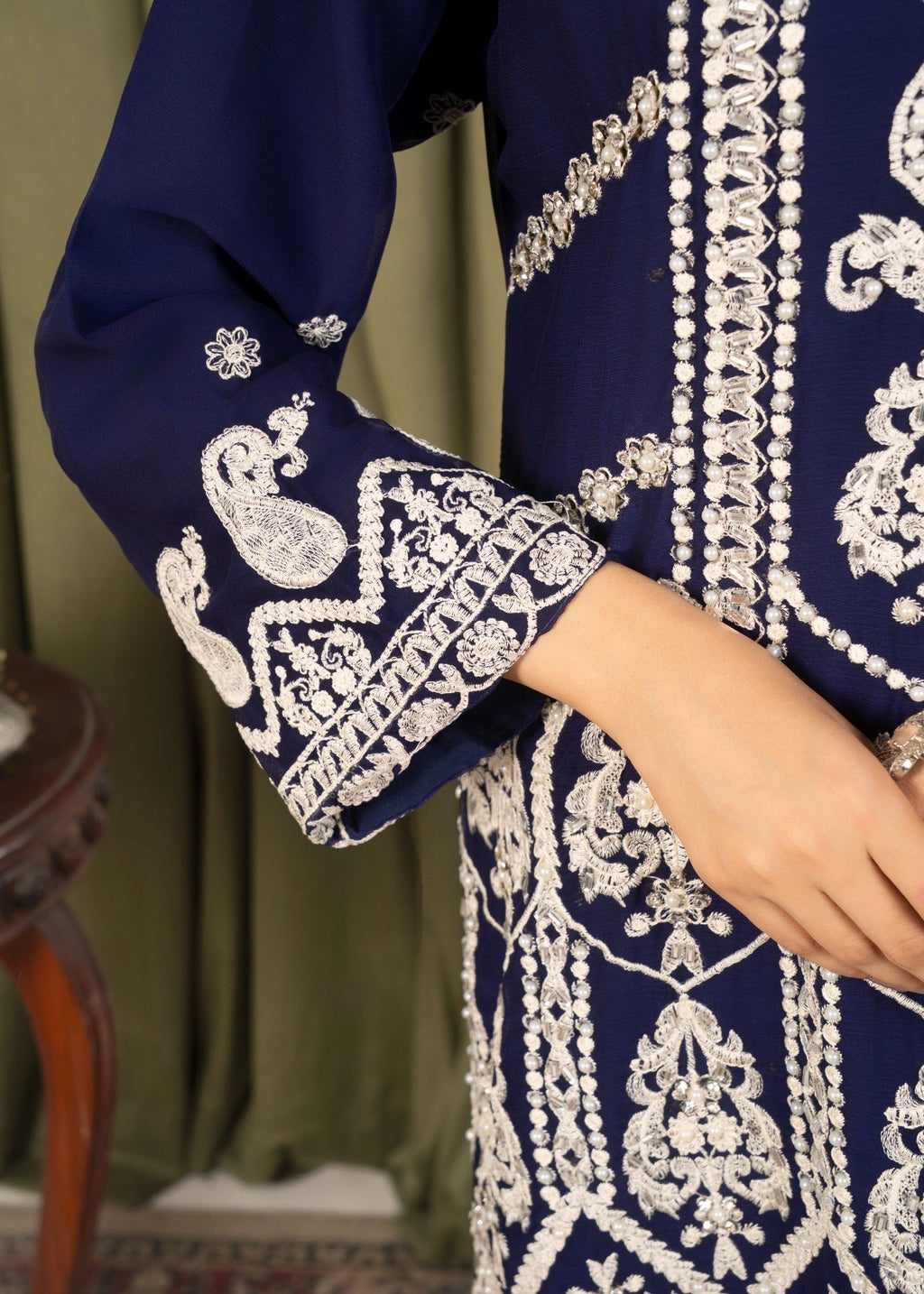 Four Season Boutique AFROZ NAVY BLUE Women 3pcs