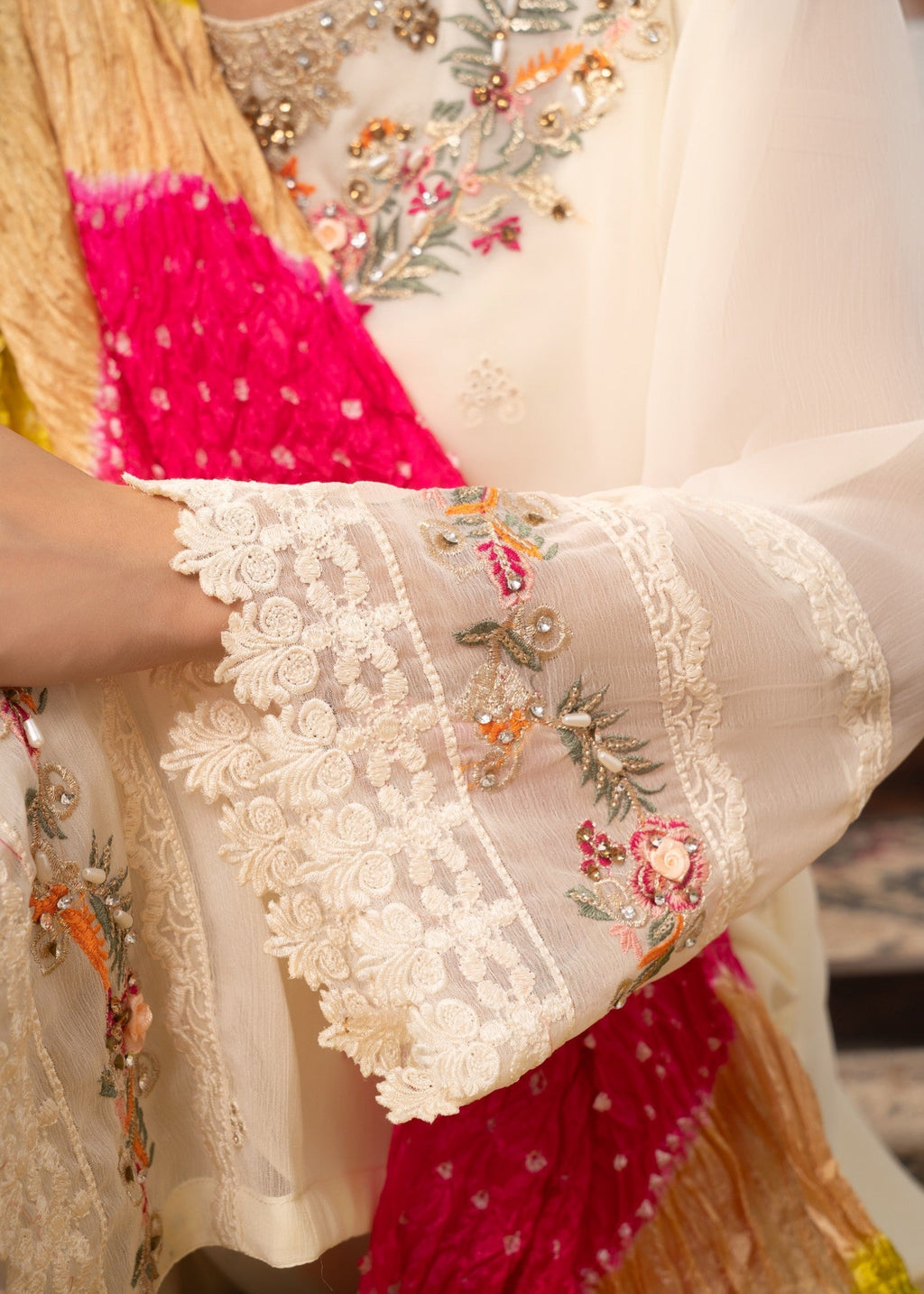 Four Season Boutique SHIBRA CHIFFON CREAM Women 3pcs