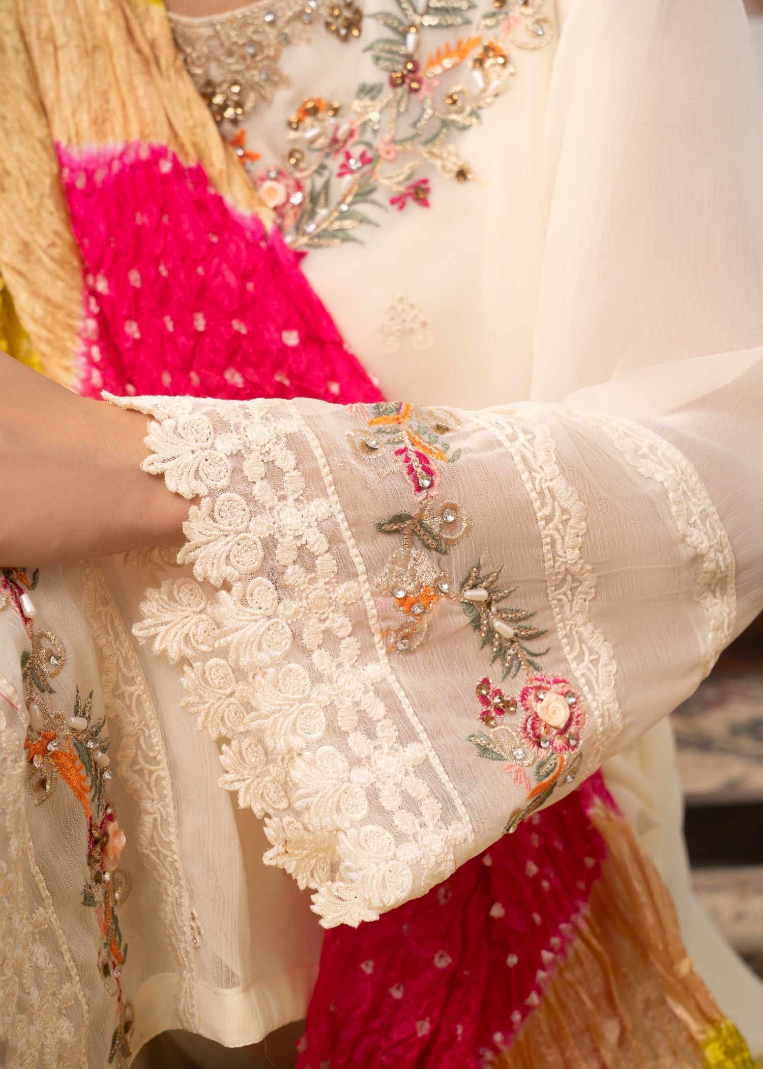 Four Season Boutique SHIBRA CHIFFON CREAM Women 3pcs