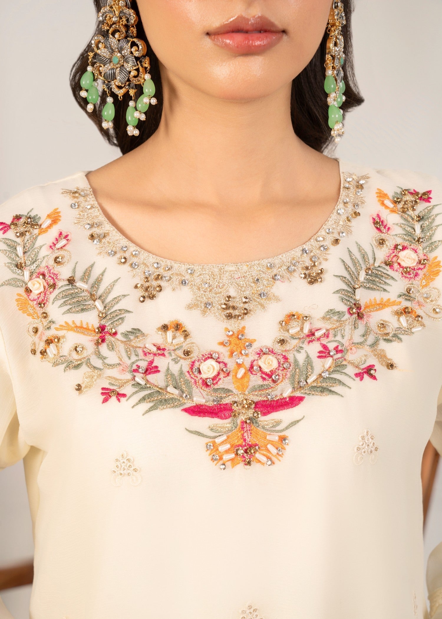 Four Season Boutique SHIBRA CHIFFON CREAM Women 3pcs