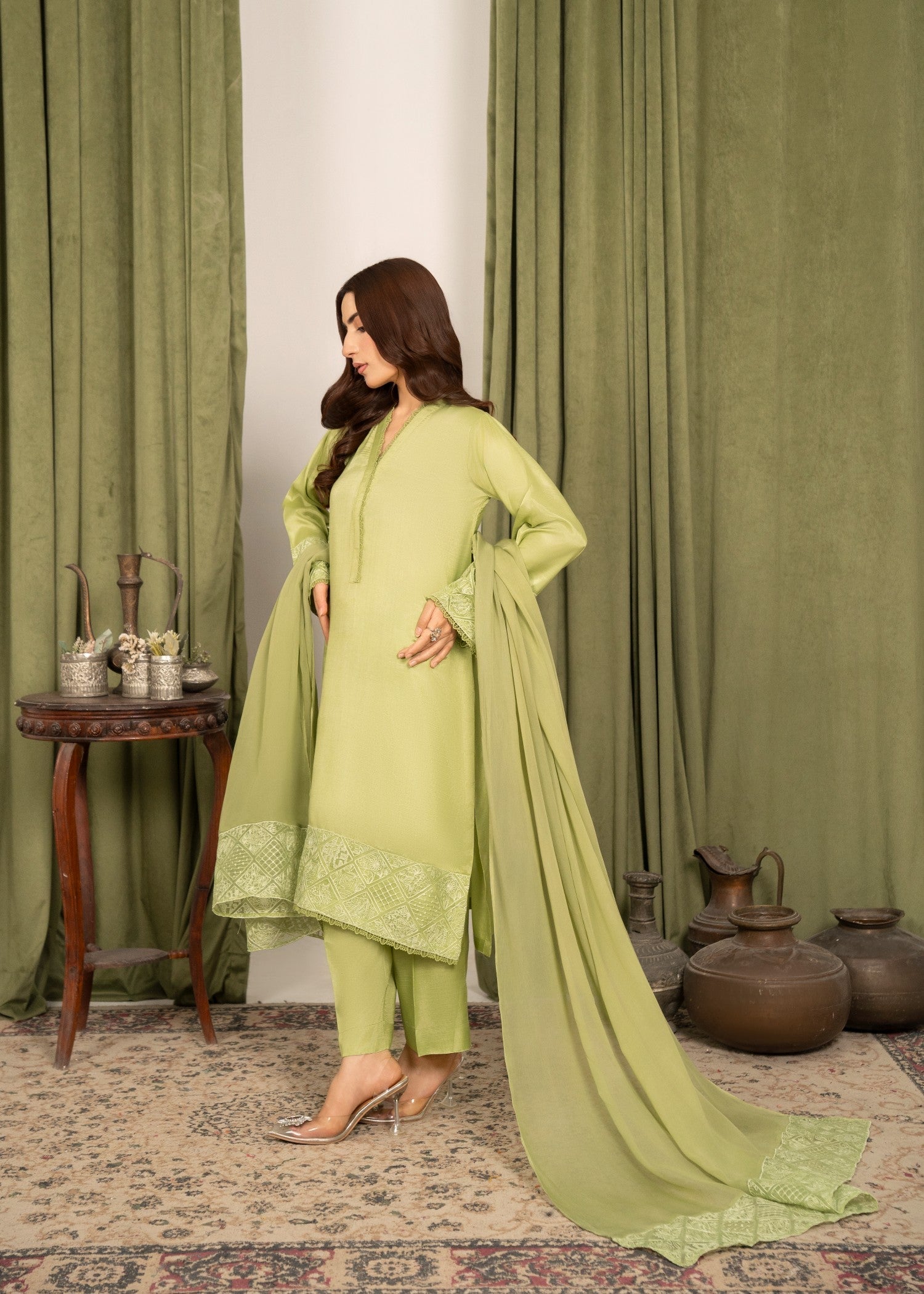 Yolo Pret Embroidered Raw Silk FATAH F25 0020 Women 3pcs