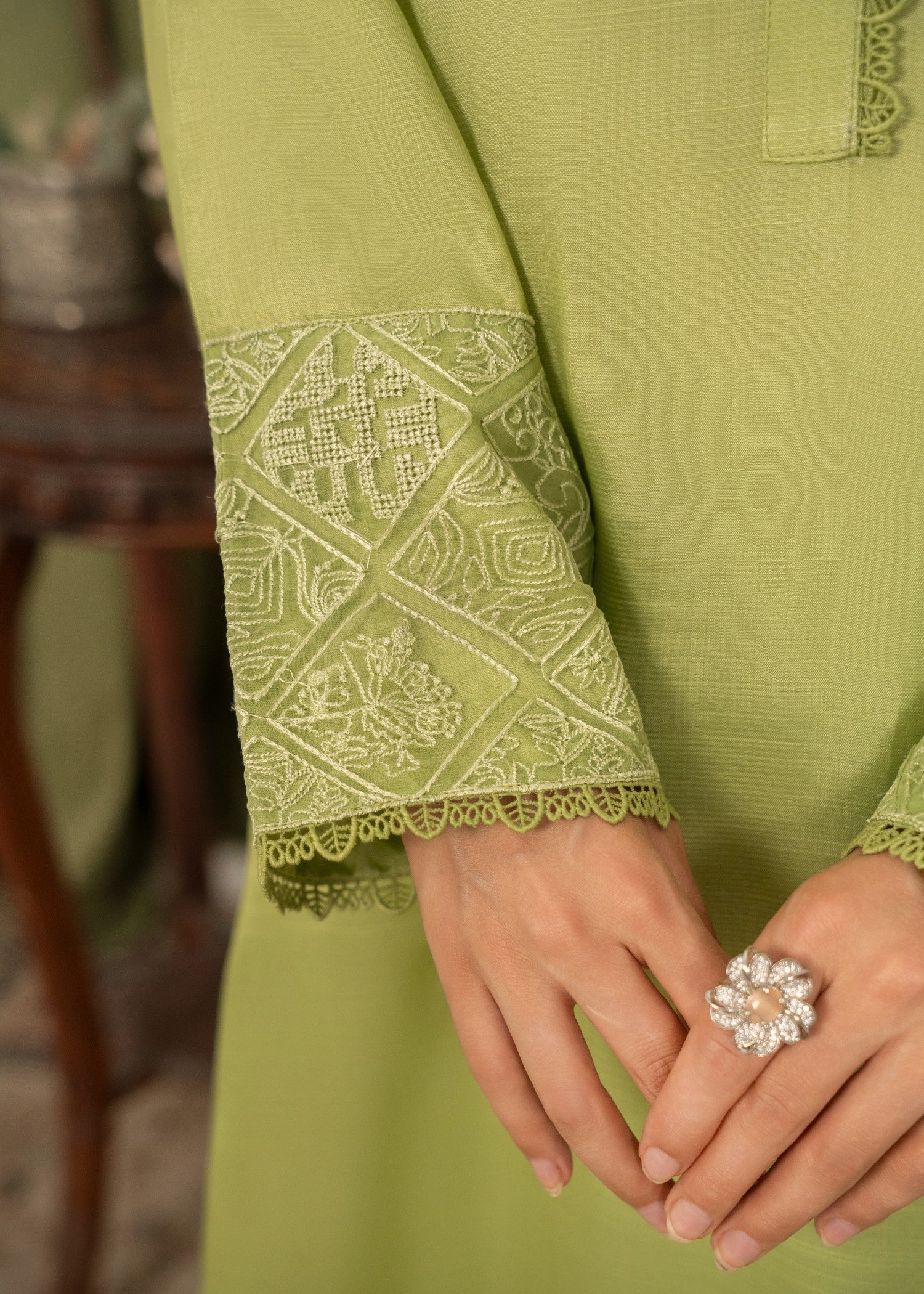 Yolo Pret Embroidered Raw Silk FATAH F25 0020 Women 3pcs