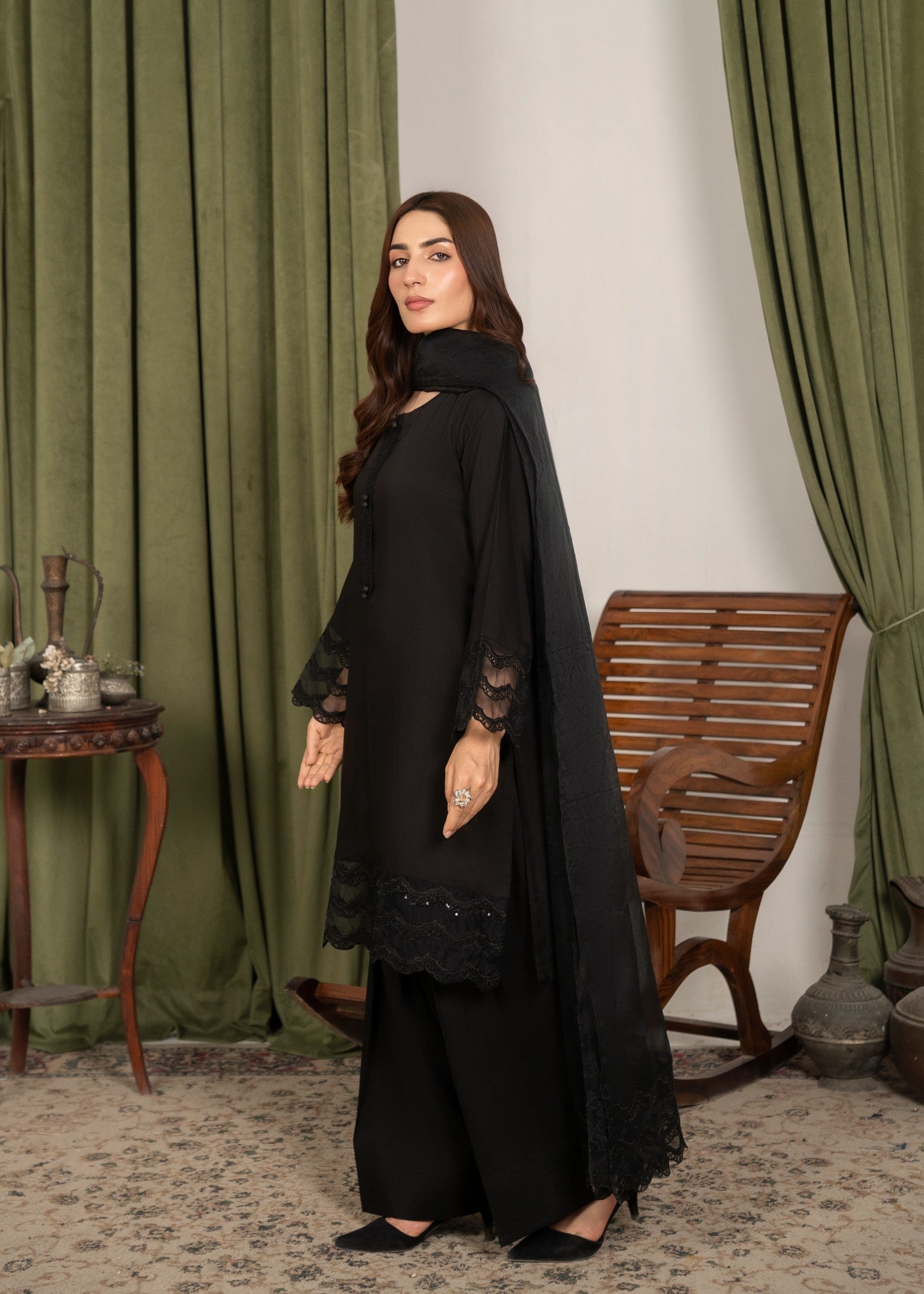 Yolo Pret Embroidered Silk Viscose with Farshi Shalwar FATAH F25 0018 Women 3pcs