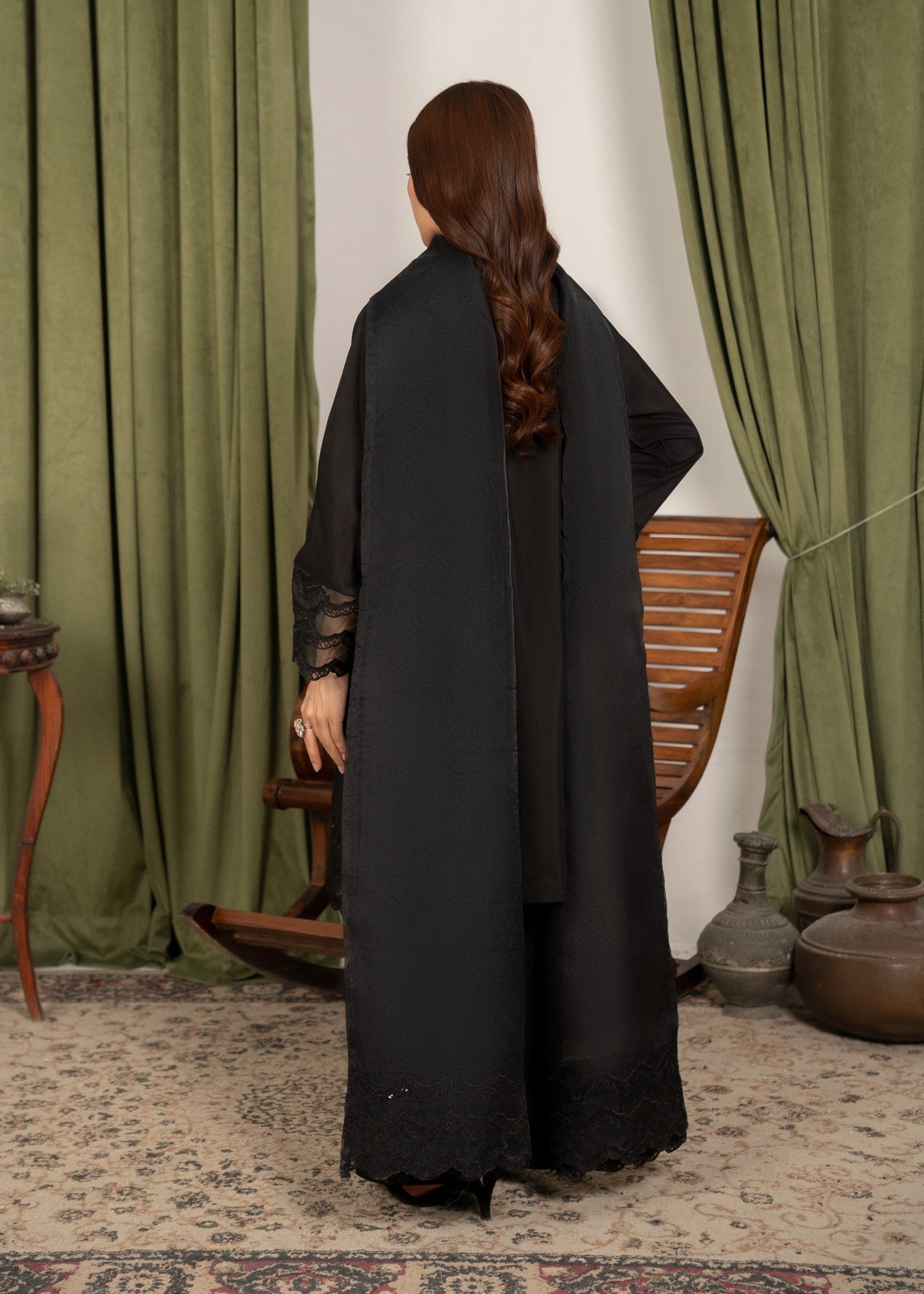 Yolo Pret Embroidered Silk Viscose with Farshi Shalwar FATAH F25 0018 Women 3pcs