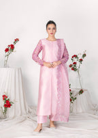 Alyssa PINK RAWSILK KURTI SET ALL611 Women 3pcs