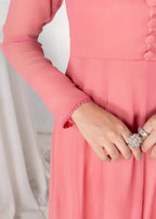 Alyssa PEACH CHIFFON MAXI Women 3pcs