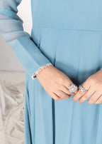 Alyssa LIGHT BLUE CHIFFON MAXI Women 3pcs