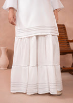 Zeekstore white short shirt with lehnga Women 2pcs