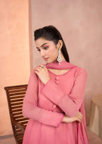 Alyssa PEACH CHIFFON MAXI Women 3pcs
